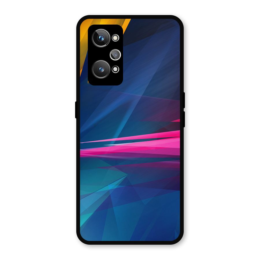 Blue Red Abstract Metal Back Case for Realme GT 2