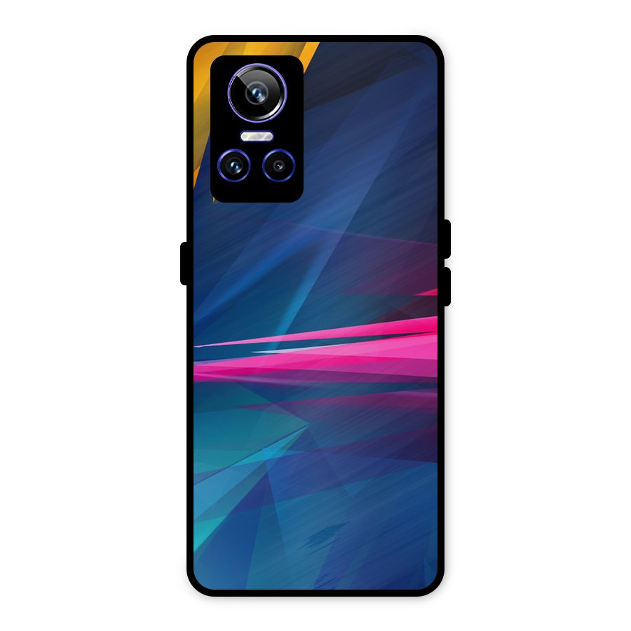 Blue Red Abstract Metal Back Case for Realme GT Neo 3