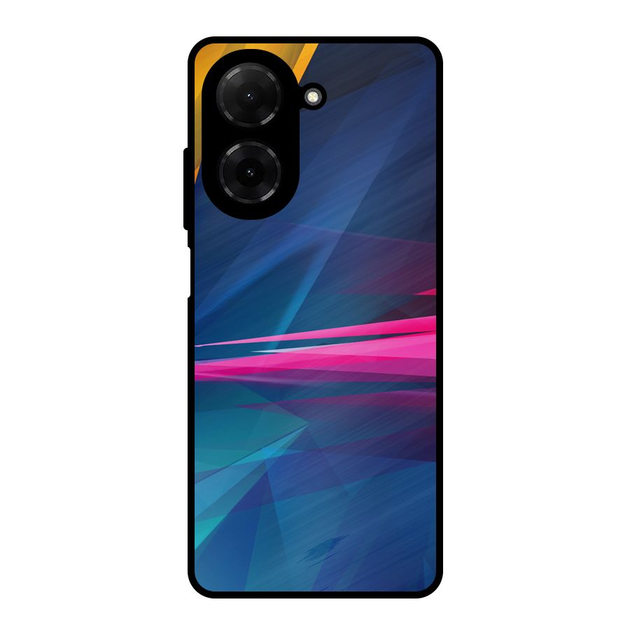 Blue Red Abstract Metal Back Case for Redmi A5 4G