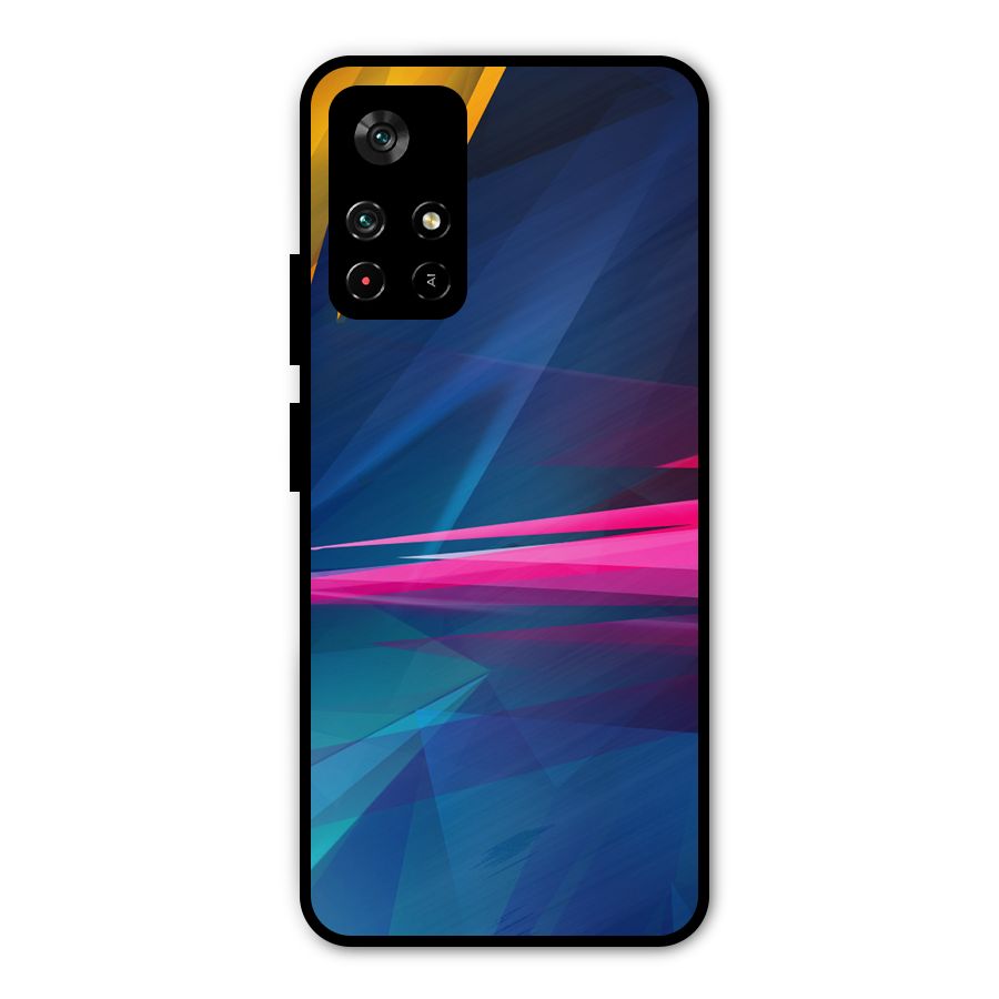 Blue Red Abstract Metal Back Case for Redmi Note 11T 5G