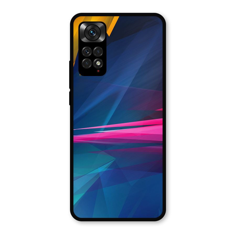 Blue Red Abstract Metal Back Case for Redmi Note 11s