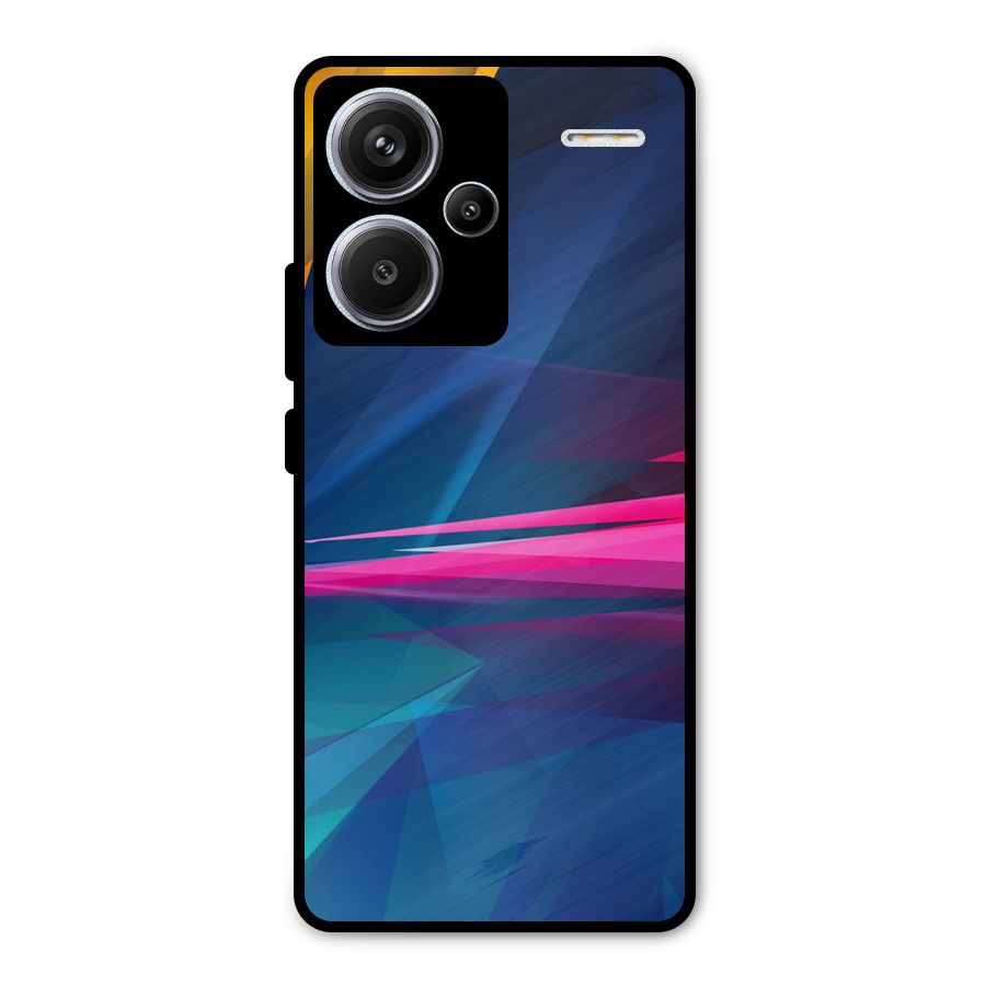 Blue Red Abstract Metal Back Case for Redmi Note 13 Pro Plus