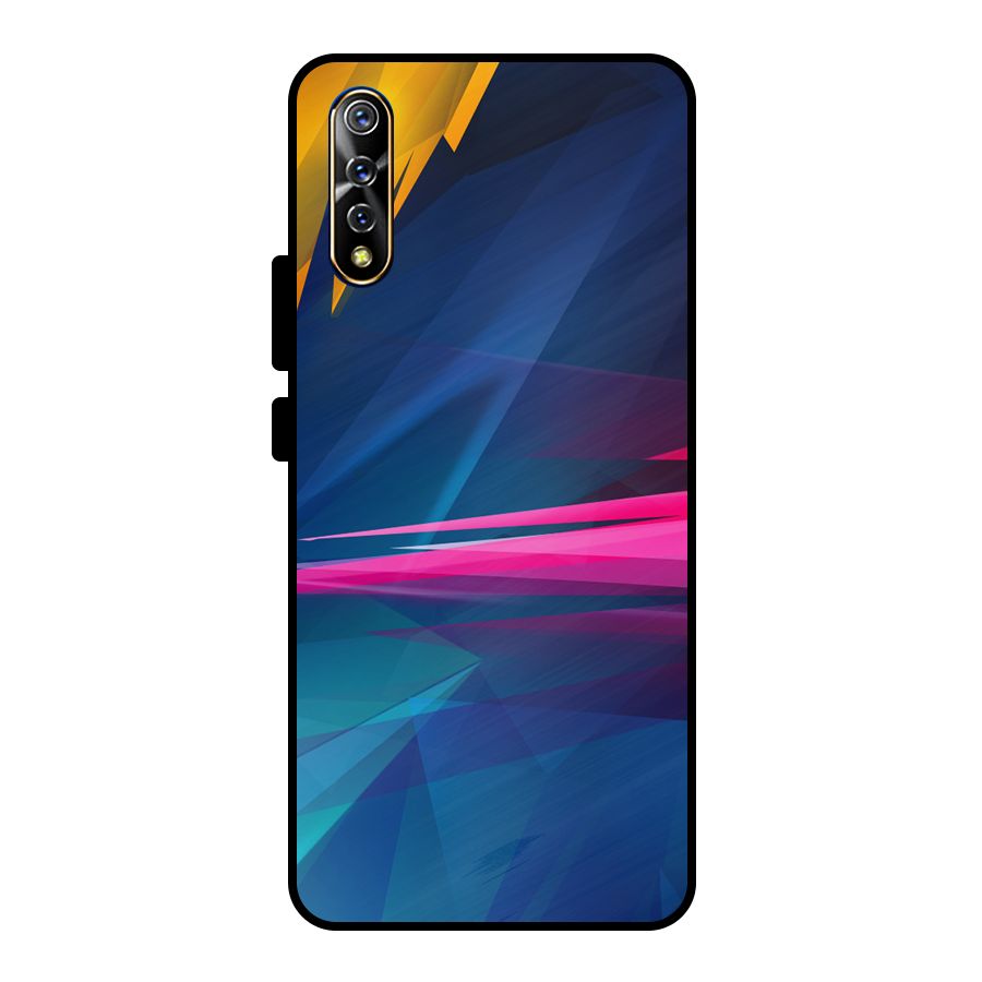 Blue Red Abstract Metal Back Case for Vivo S1