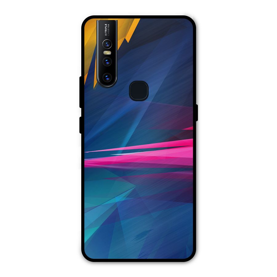 Blue Red Abstract Metal Back Case for Vivo V15