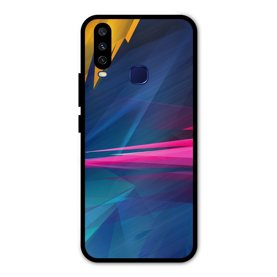 Blue Red Abstract Metal Back Case for Vivo V17