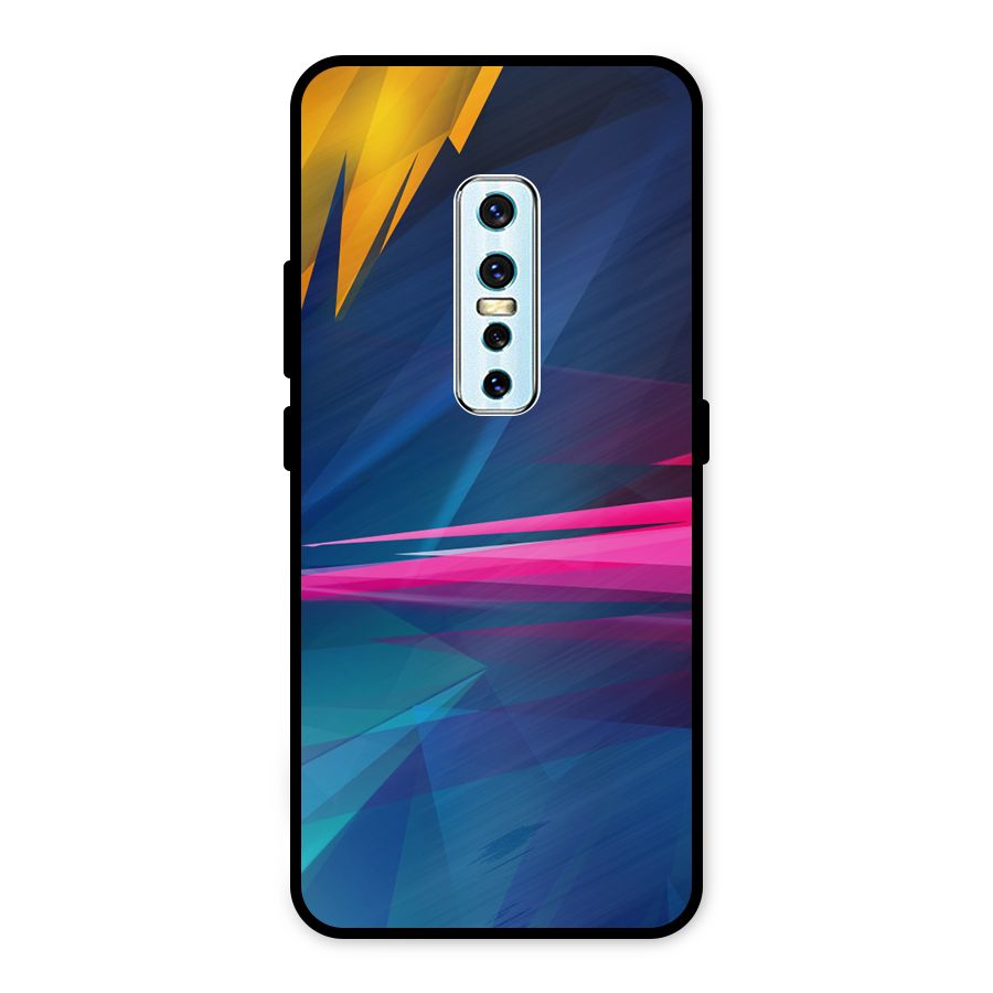 Blue Red Abstract Metal Back Case for Vivo V17 Pro