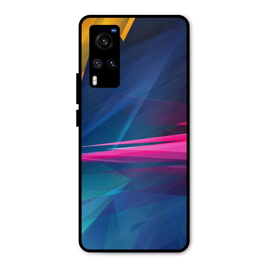 Blue Red Abstract Metal Back Case for Vivo X60