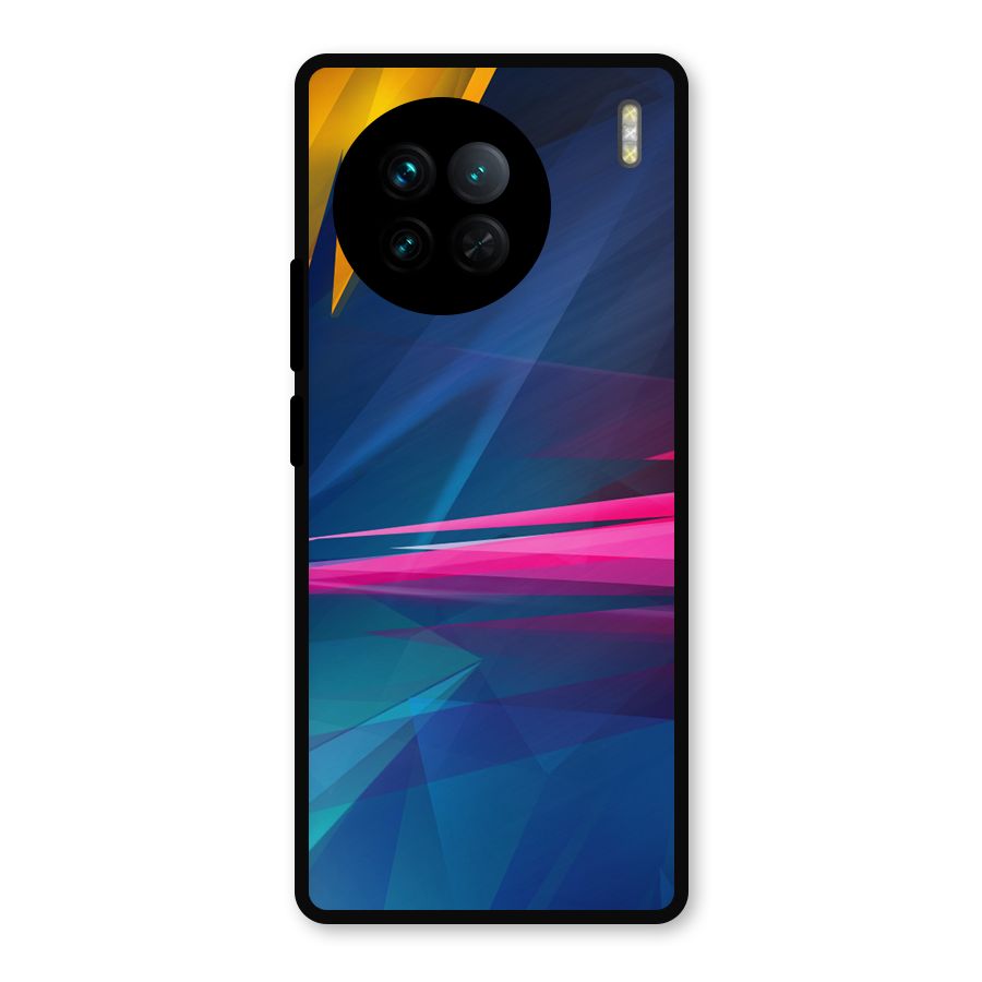 Blue Red Abstract Metal Back Case for Vivo X90