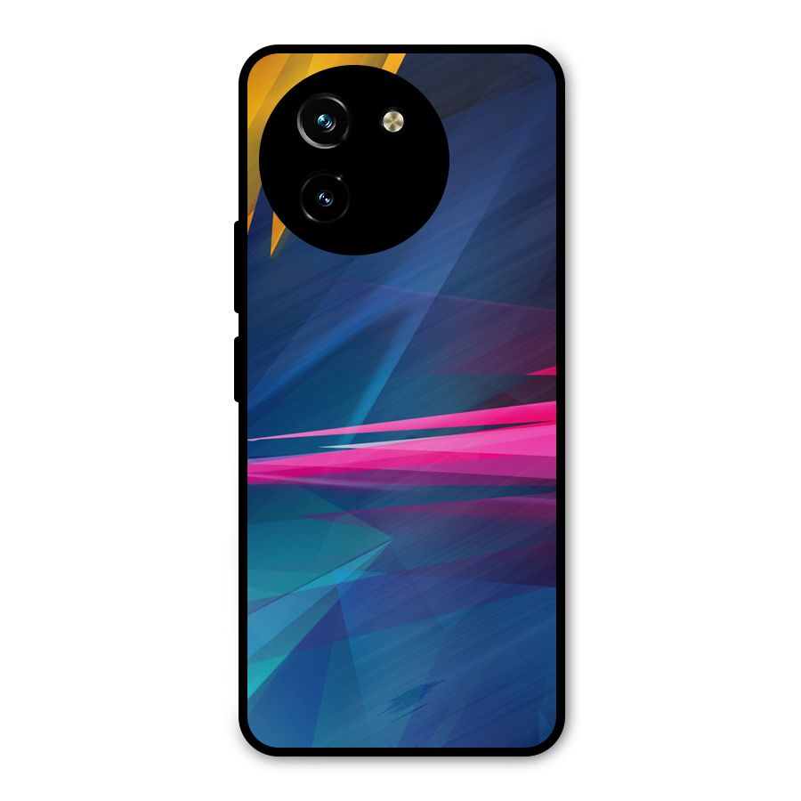 Blue Red Abstract Metal Back Case for Vivo Y200i