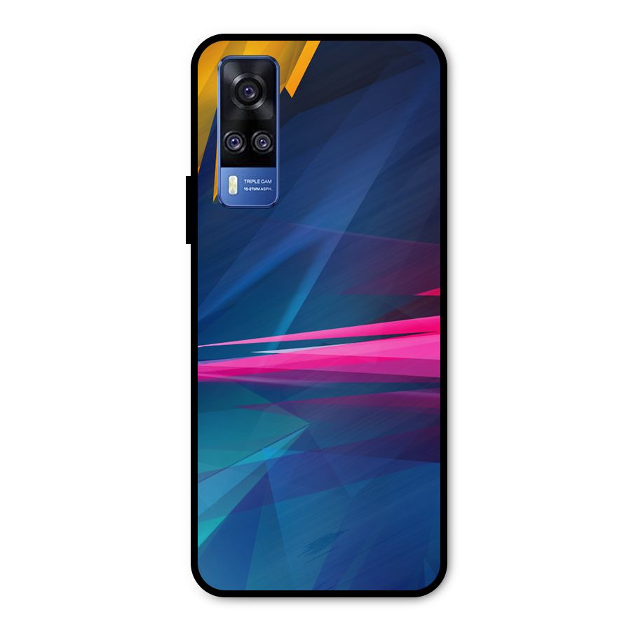 Blue Red Abstract Metal Back Case for Vivo Y31