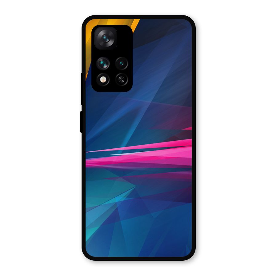 Blue Red Abstract Metal Back Case for Xiaomi 11i 5G