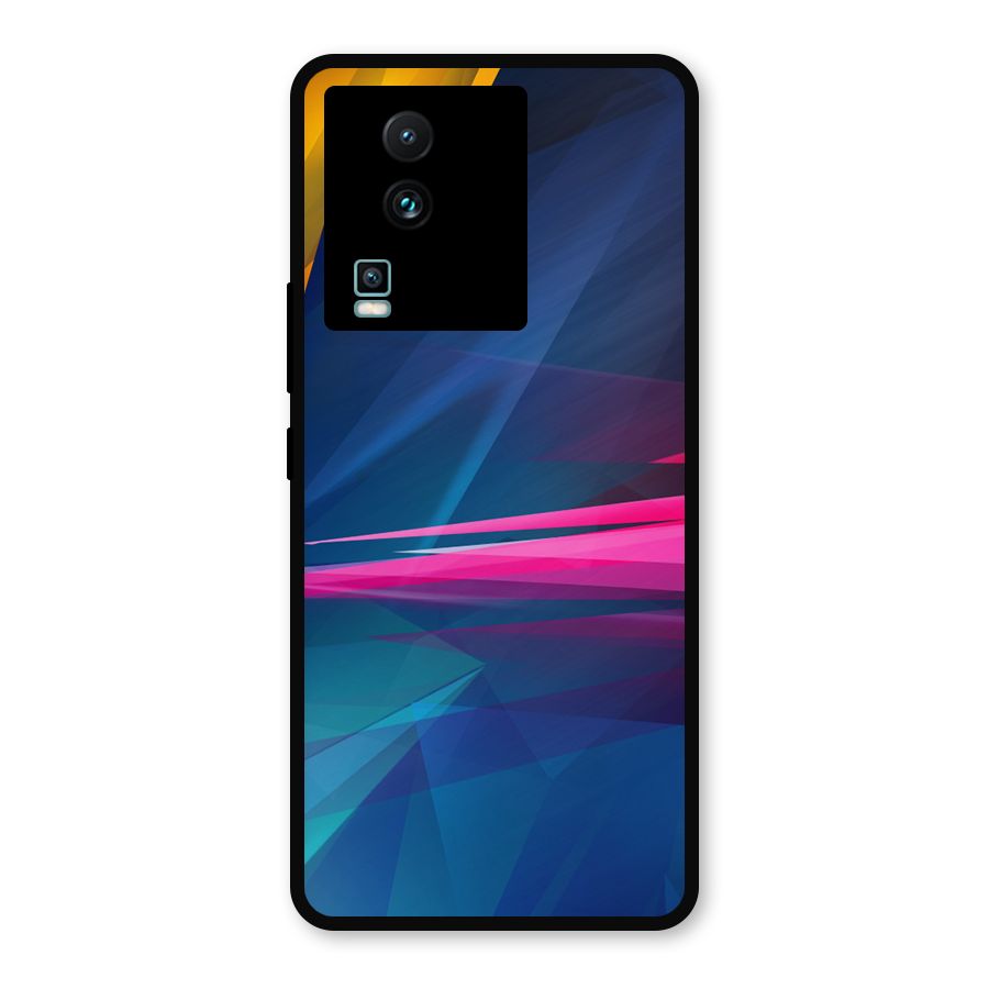Blue Red Abstract Metal Back Case for iQOO Neo 7