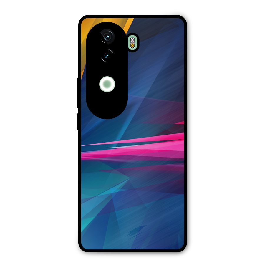Blue Red Abstract Metal Back Case for iQOO Z9s