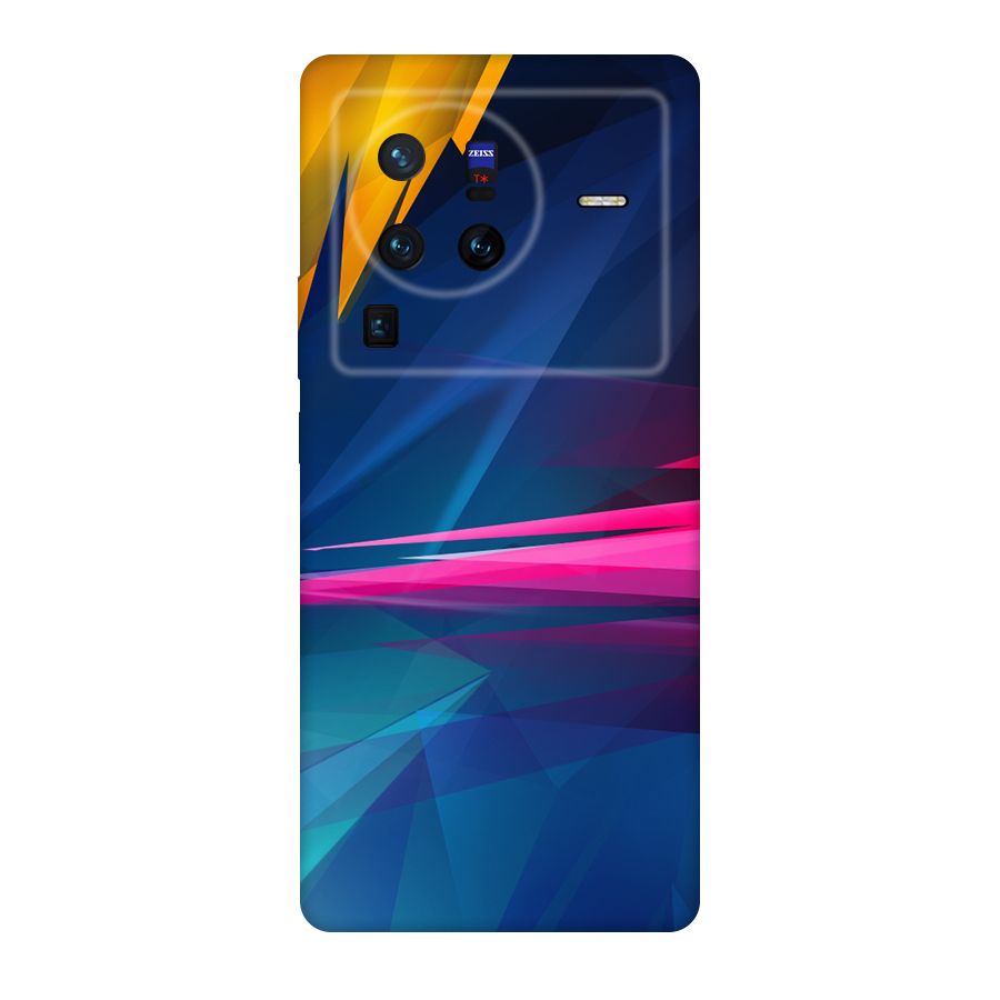 Blue Red Abstract Original Polycarbonate Back Case for Vivo X80