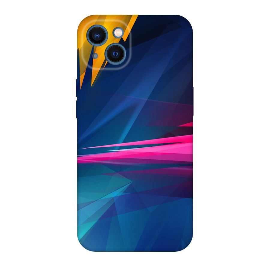 Blue Red Abstract Original Polycarbonate Back Case for iPhone 13