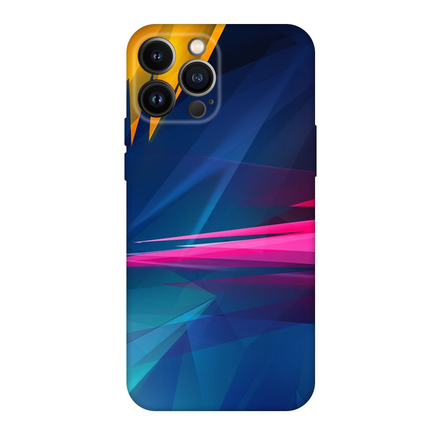 Blue Red Abstract Original Polycarbonate Back Case for iPhone 13 Pro Max