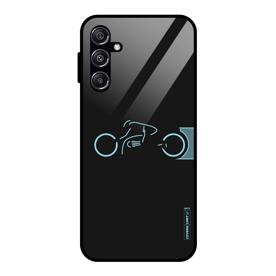 Blue Ride Glass Back Case for Galaxy M34 5G