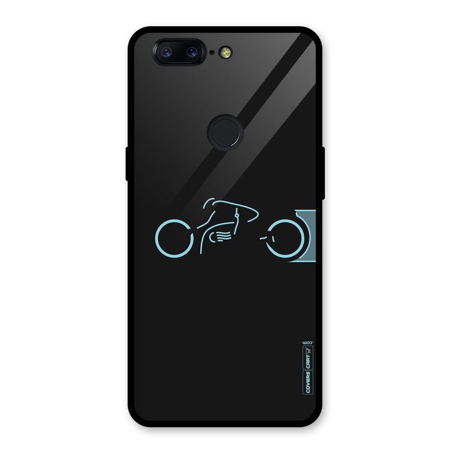 Blue Ride Glass Back Case for OnePlus 5T