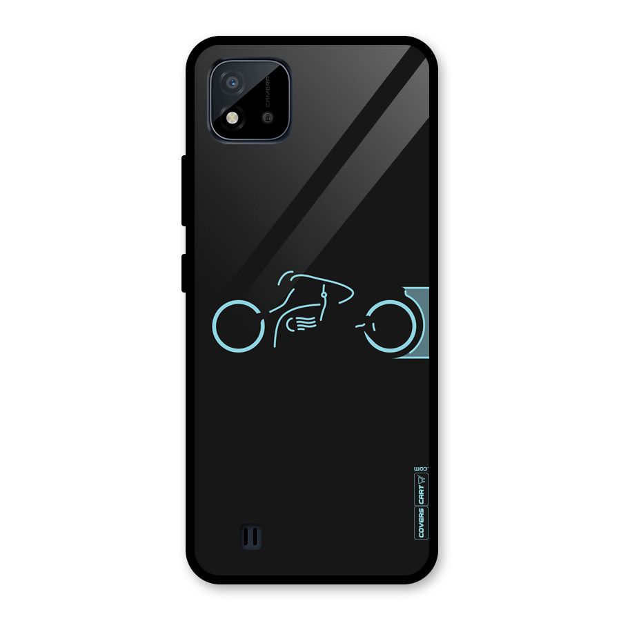 Blue Ride Glass Back Case for Realme C11 2021