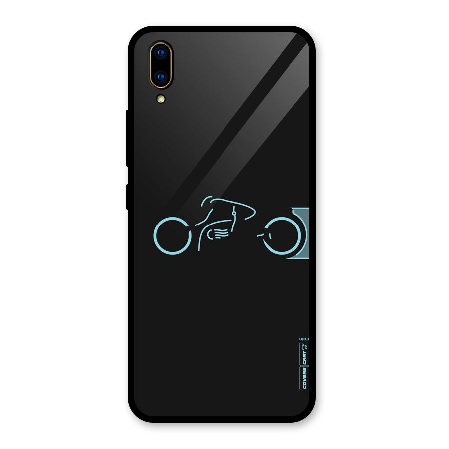 Blue Ride Glass Back Case for Vivo V11 Pro