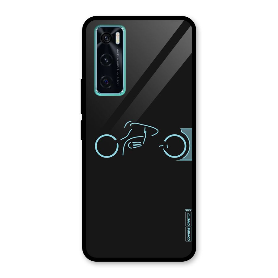 Blue Ride Glass Back Case for Vivo V20 SE