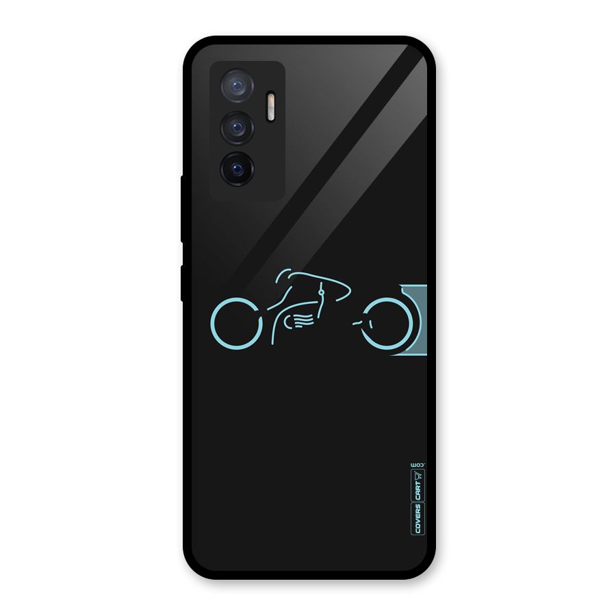 Blue Ride Glass Back Case for Vivo V23e