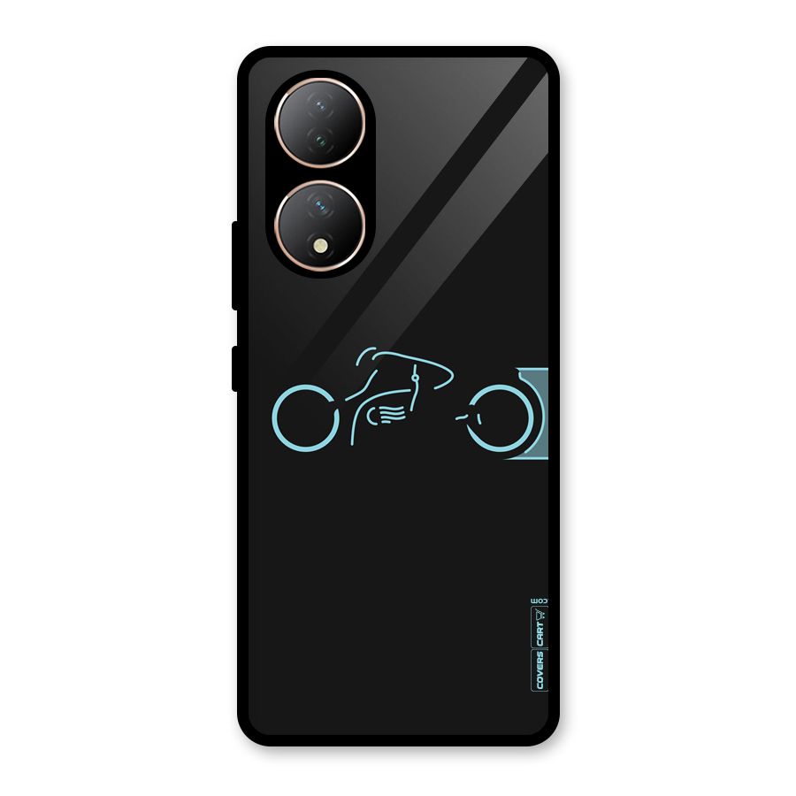 Blue Ride Glass Back Case for Vivo Y100A