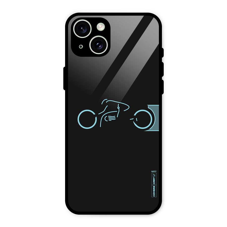 Blue Ride Glass Back Case for iPhone 15 Plus
