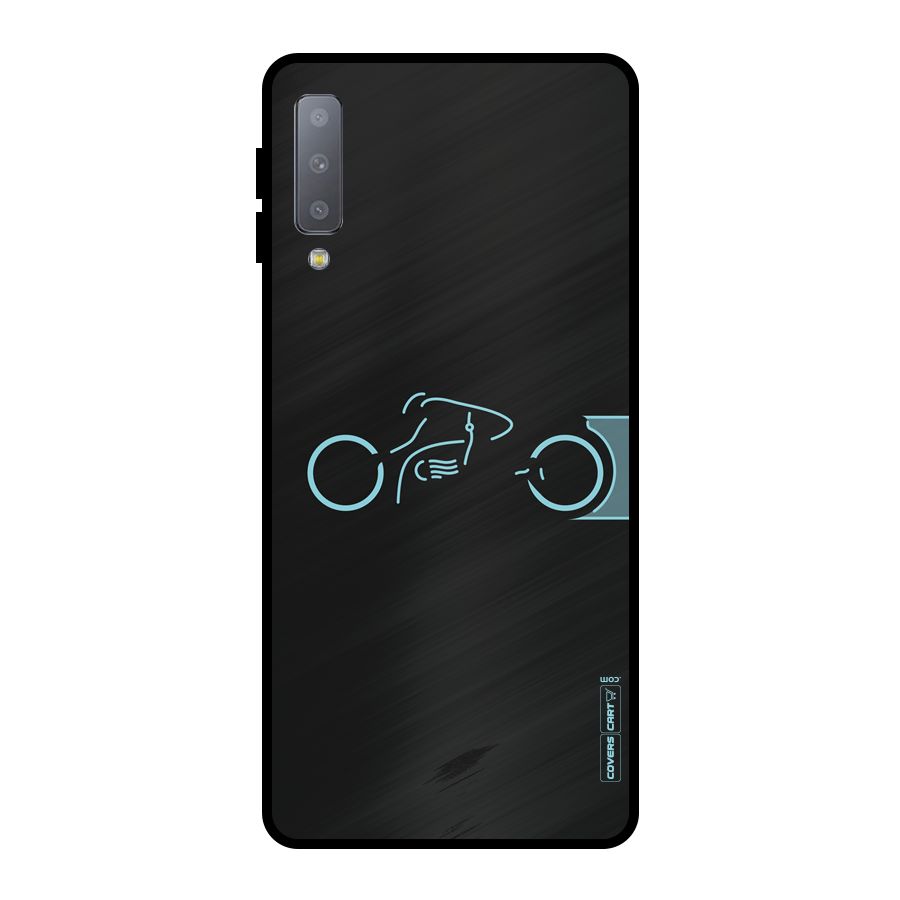 Blue Ride Metal Back Case for Galaxy A7 (2018)