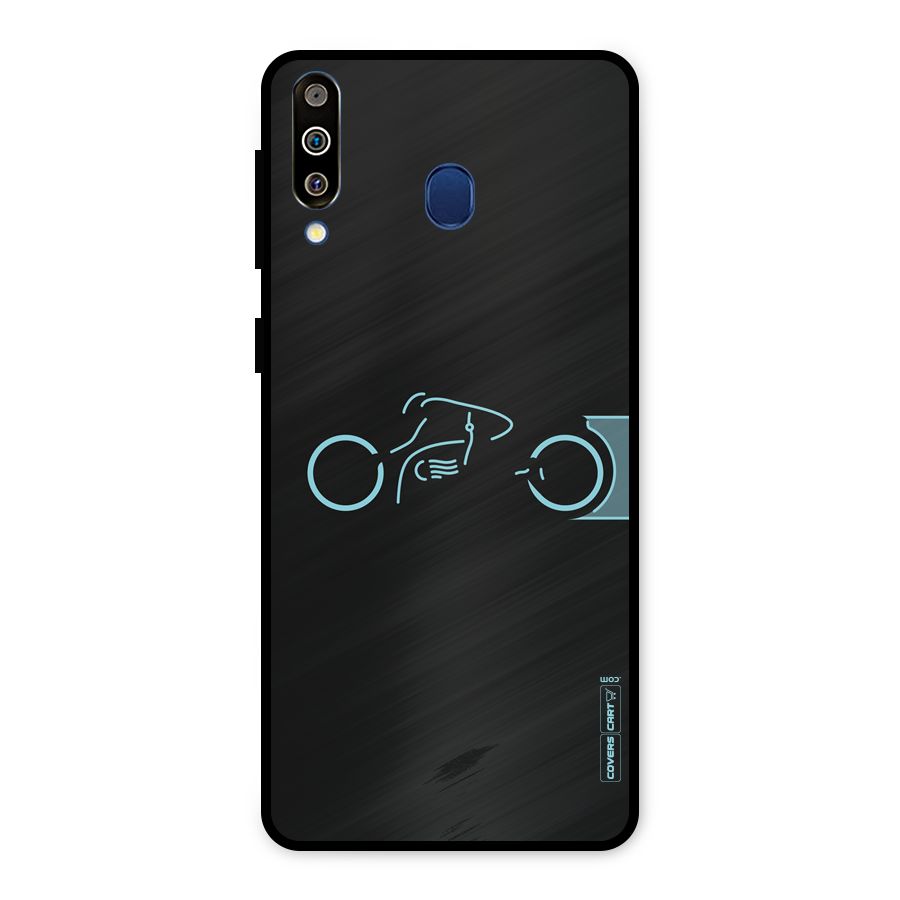 Blue Ride Metal Back Case for Galaxy M30