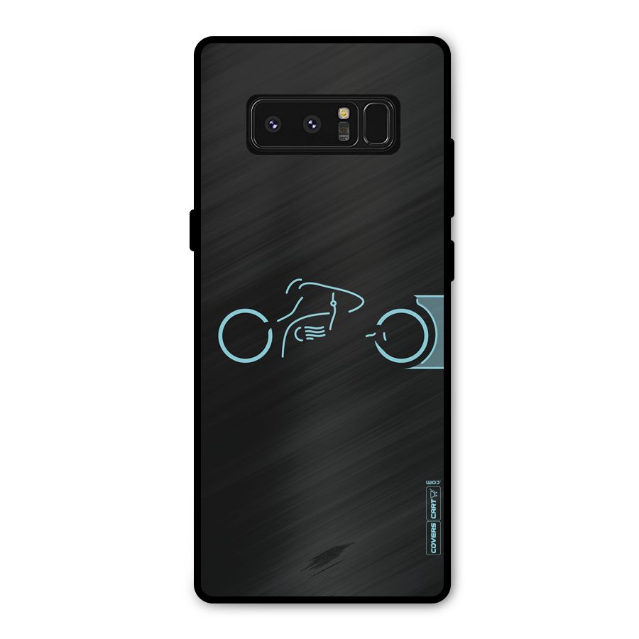 Blue Ride Metal Back Case for Galaxy Note 8