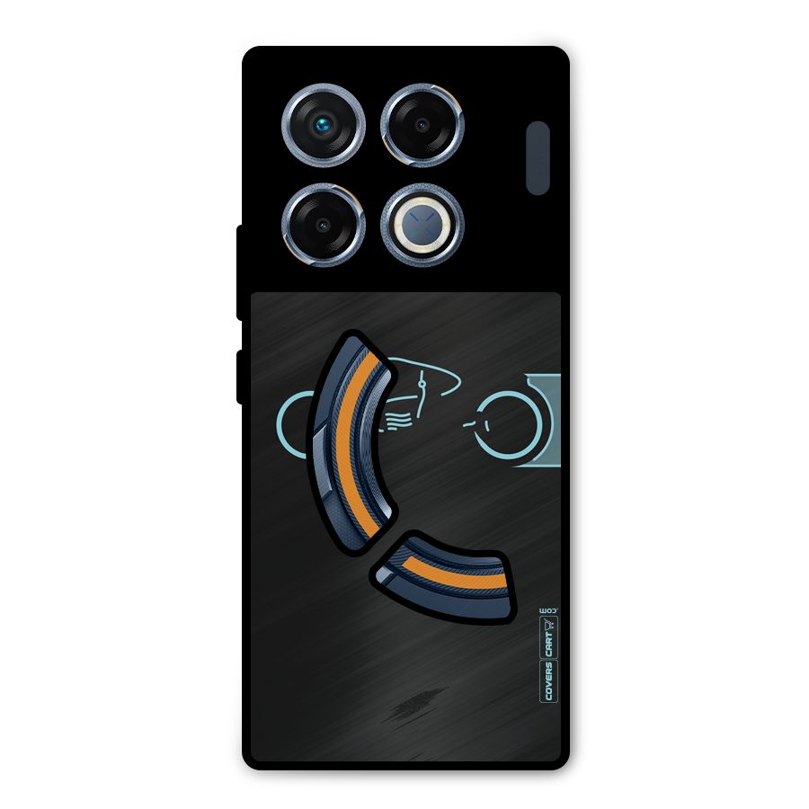 Blue Ride Metal Back Case for Infinix GT 20 Pro