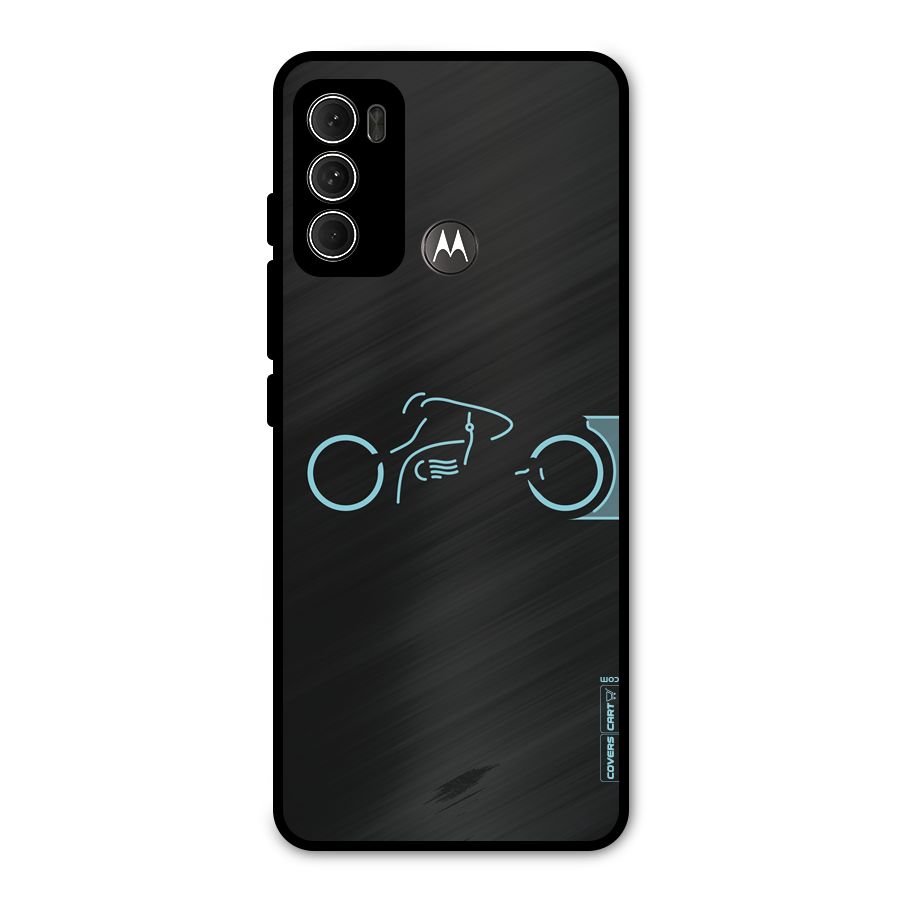 Blue Ride Metal Back Case for Moto G60