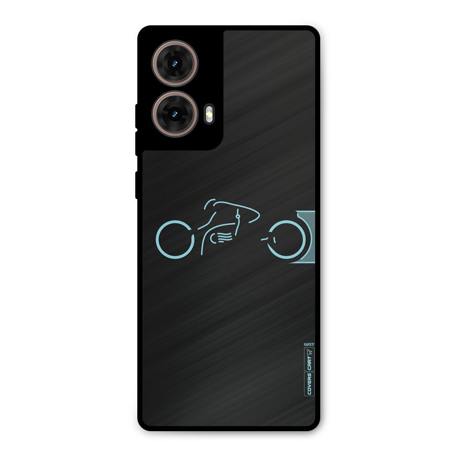 Blue Ride Metal Back Case for Moto G85