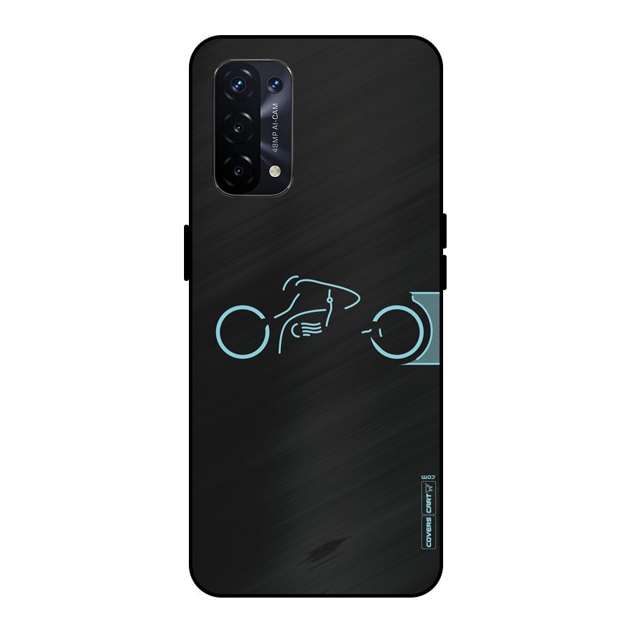 Blue Ride Metal Back Case for Oppo A74 5G