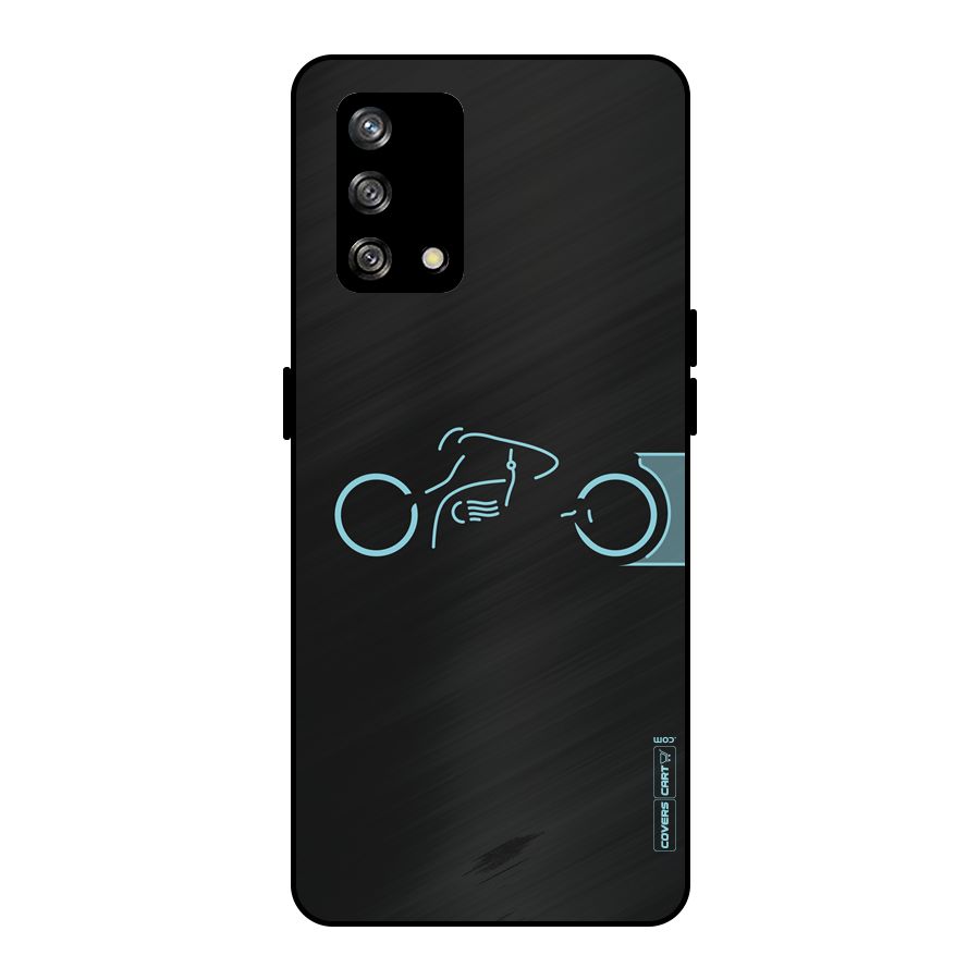 Blue Ride Metal Back Case for Oppo F19