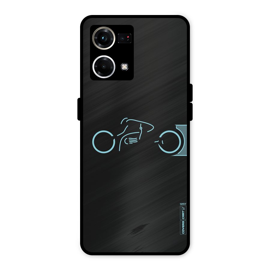 Blue Ride Metal Back Case for Oppo F21 Pro 4G