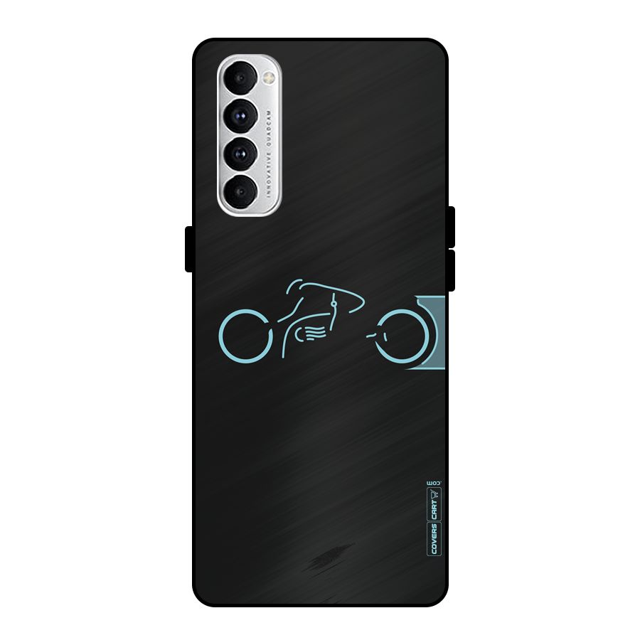 Blue Ride Metal Back Case for Oppo Reno4 Pro