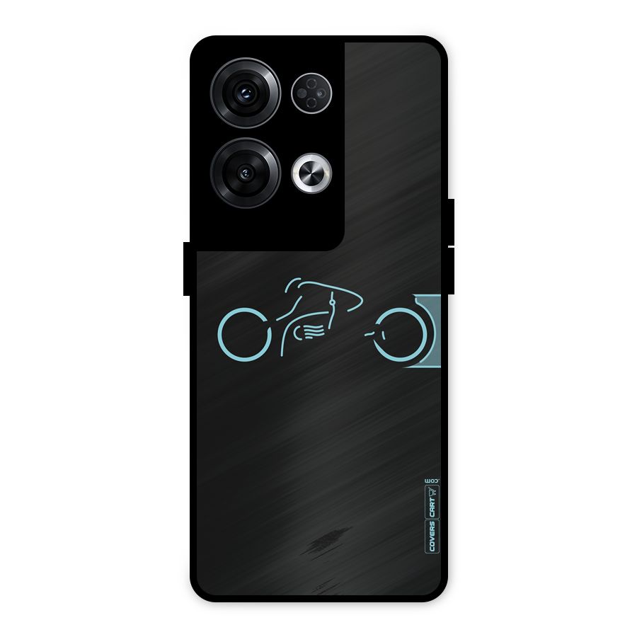 Blue Ride Metal Back Case for Oppo Reno8 Pro 5G