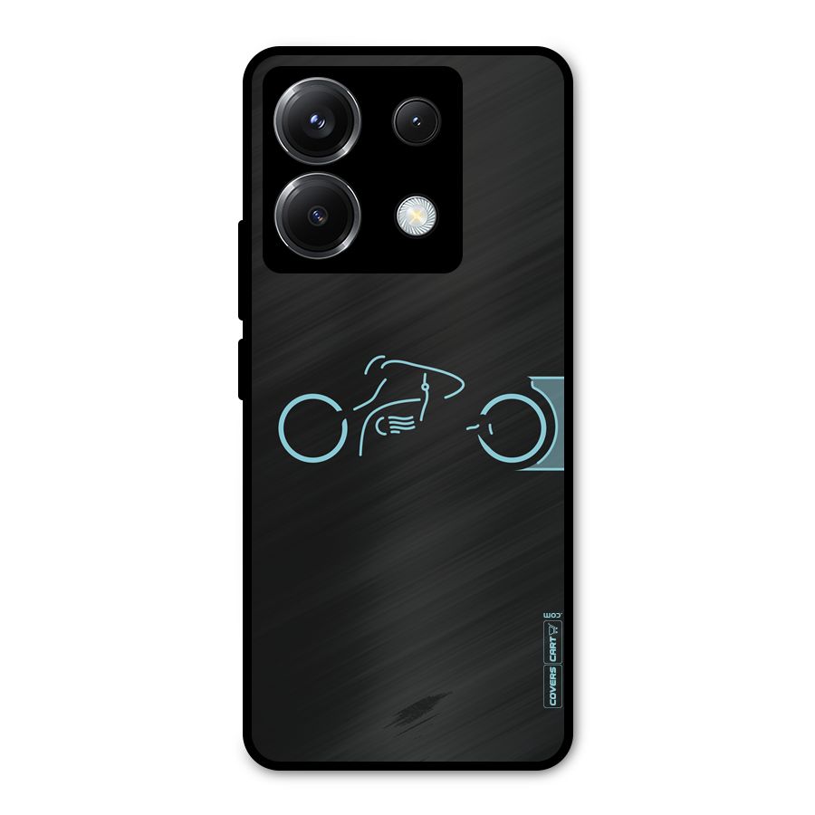 Blue Ride Metal Back Case for Poco X6