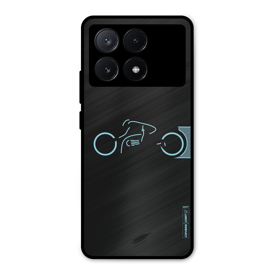 Blue Ride Metal Back Case for Poco X6 Pro