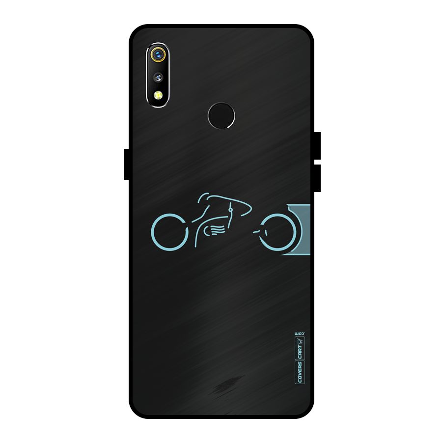 Blue Ride Metal Back Case for Realme 3i