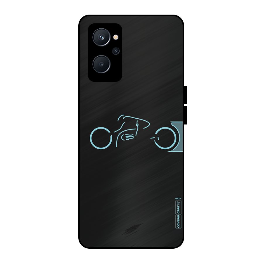 Blue Ride Metal Back Case for Realme 9i 5G