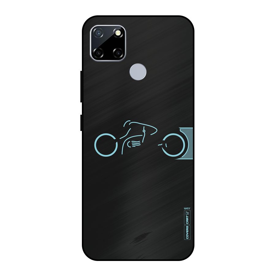 Blue Ride Metal Back Case for Realme Narzo 30A