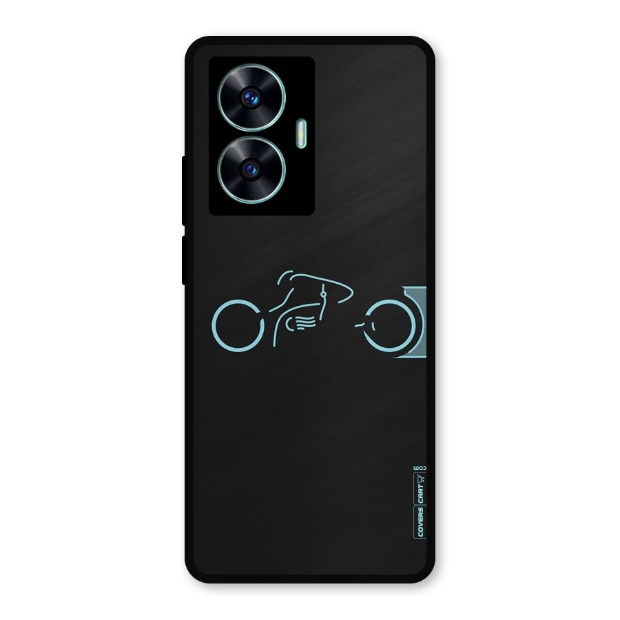 Blue Ride Metal Back Case for Realme Narzo N55
