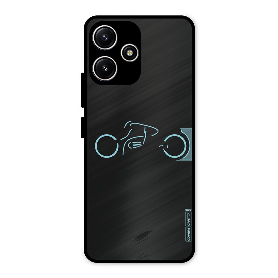 Blue Ride Metal Back Case for Redmi 12 5G