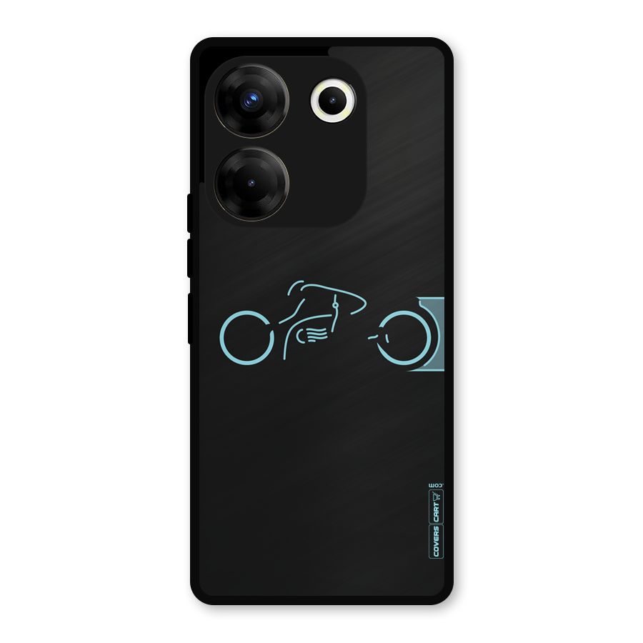 Blue Ride Metal Back Case for Tecno Camon 20