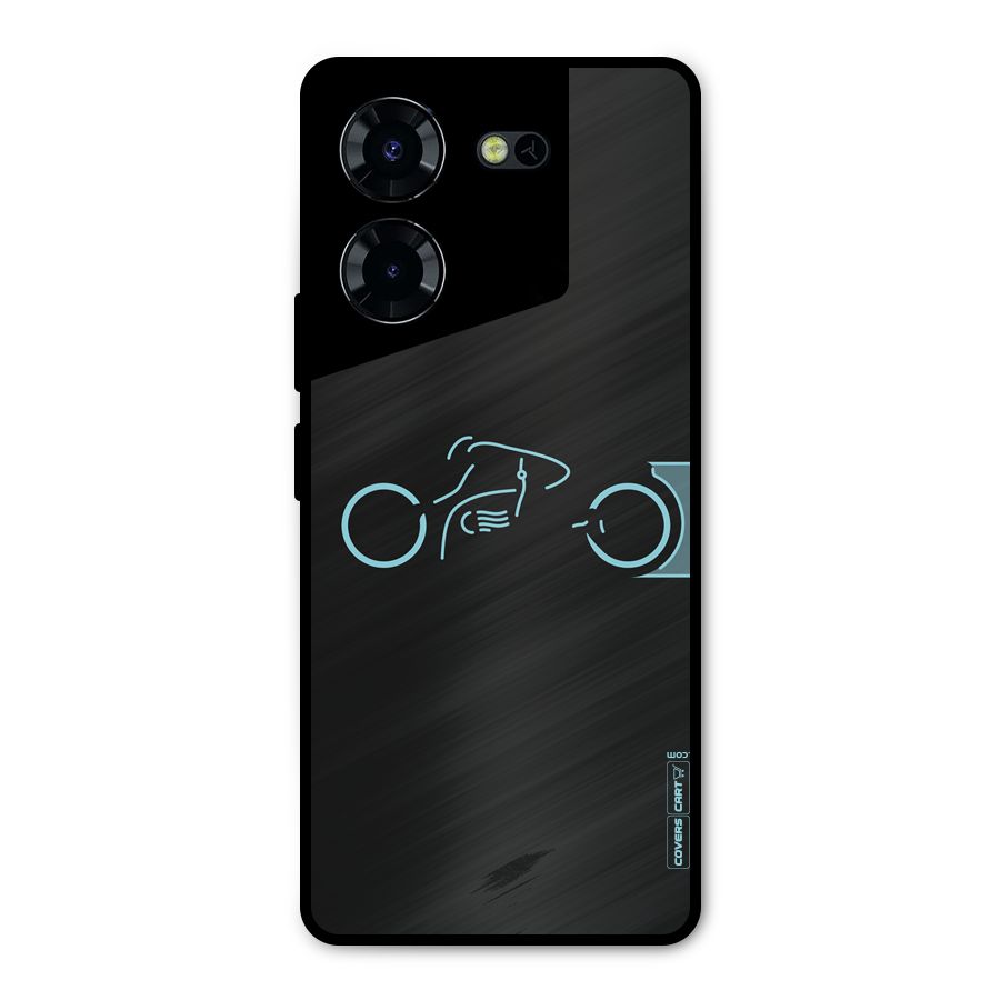 Blue Ride Metal Back Case for Tecno Pova 5 Pro 5G