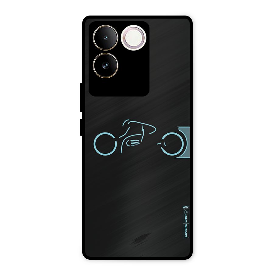 Blue Ride Metal Back Case for Vivo T2 Pro