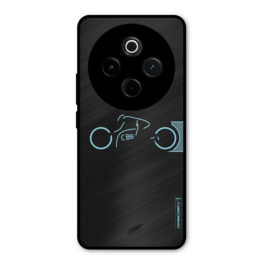 Blue Ride Metal Back Case for Vivo T4
